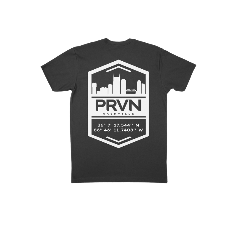 PRVN Nashville Skyline Tee - Charcoal