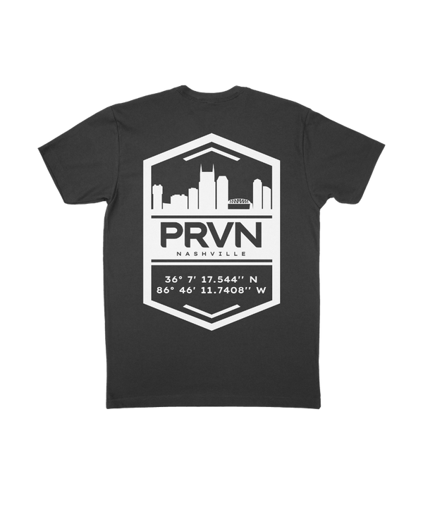 PRVN Nashville Skyline Tee - Charcoal