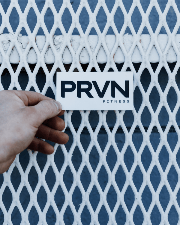 PRVN Fitness White/Black Logo Sticker