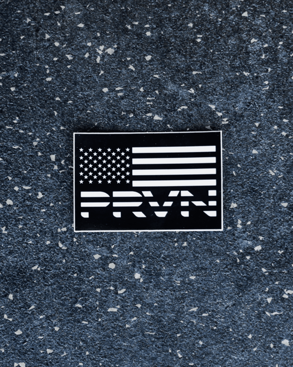 PRVN USA Black/White Flag Sticker