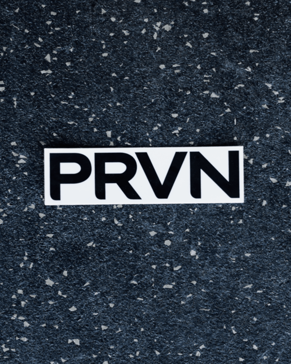 PRVN White/Black Logo Sticker